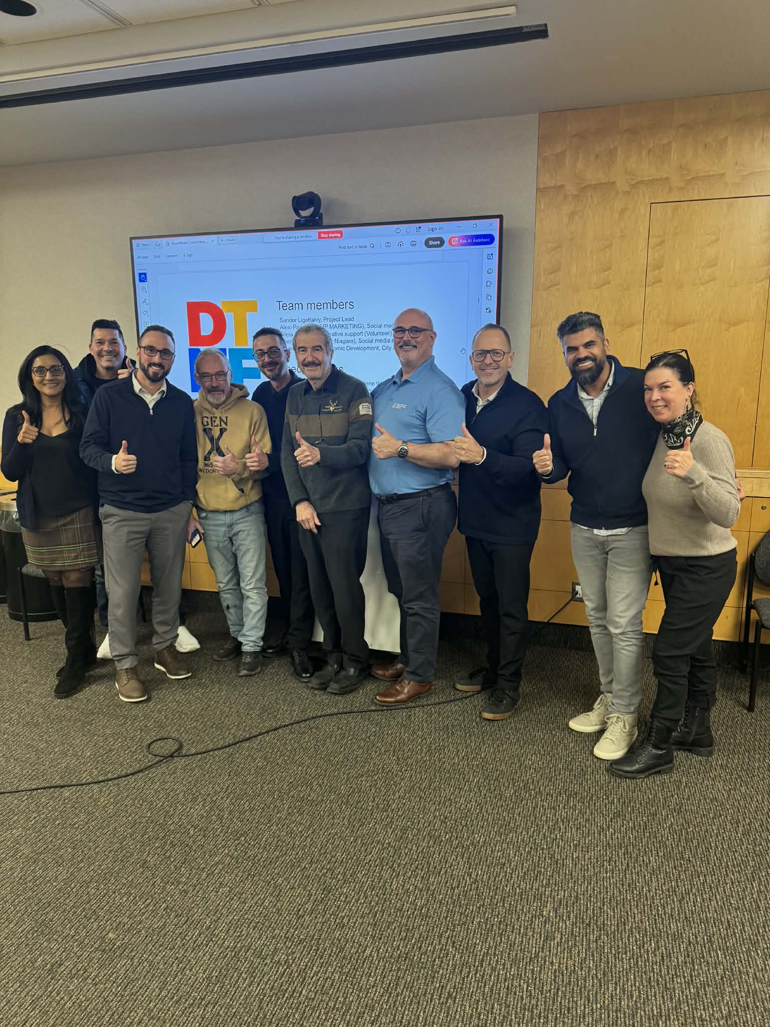 Downtown Advisory Committee supports Sandor Ligetfalvy's proposal at Dec 3, 2025 meeting